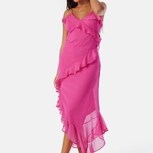 ONLY Onlasta life strap frill ankel dress Fuchsia Purple M