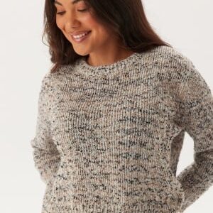 ONLY Onlbeauty Ls O-neck  Cloud Dancer Detail:multi Colo M