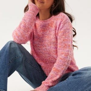 ONLY Onlbeauty Ls O-neck  Pink Lady Detail Multi Color M