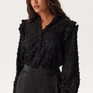 ONLY Onlcammie L/S FRILL TOP  Frill Black XS