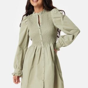 ONLY Onlida Aspen Smock Dress Fog XS