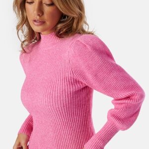 ONLY Onlkatia  Highneck Pullover Carmine Rose Detail:Melange M