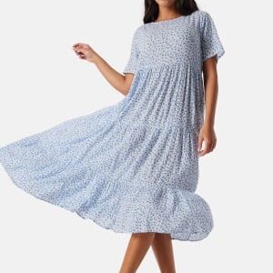 ONLY Maya Life S/S Dress Cloud Dancer AOP: Jo 36