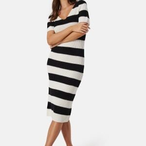 ONLY Onlruth V-Neck Dress Black Stripes:CLOUD M