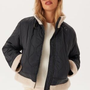 ONLY Onlvania Quilted Aviator Jacke Black/Moonbeam S