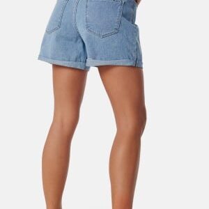 ONLY Onlvega HW Mom Dnm Shorts Light Blue Denim L