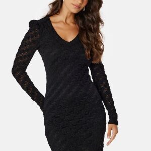 ONLY Rie L/S V-Neck Dress Black XS