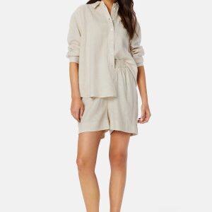 ONLY Tokyo HW Linen Blend Shorts Moonbeam XS