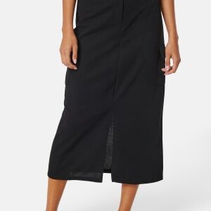 Pieces Avelyn HW Midi Skirt Black XS