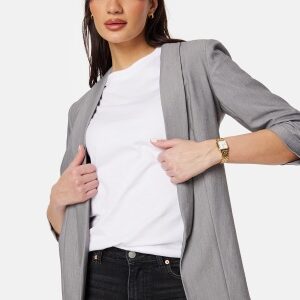 Pieces Pcbosella 3/4 Blazer Light Grey Melange XS