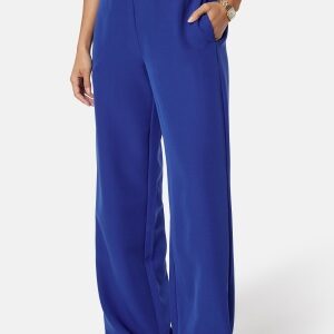 Pieces Bossy HW Wide Plain Pant Mazarine Blue XS/30