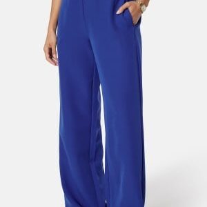 Pieces Bossy HW Wide Plain Pant Mazarine Blue L/30