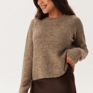 Pieces Ellen LS O-Neck Knit Fossil XL