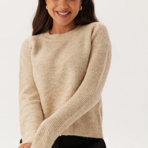 Pieces Ellen LS O-Neck Knit White Pepper L