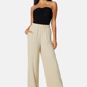 Pieces Flore HW Wide Pants White Pepper M