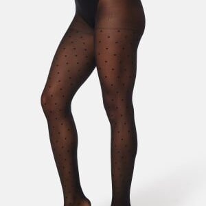 Pieces New Nikoline 20 Den Dot Tights Black S/M