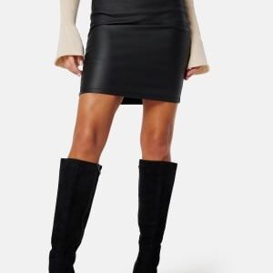 Pieces Pcparo HW Coated Skirt Black XS