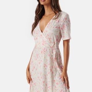 Pieces Pcappa SS Wrap Dress Cloud Dancer S