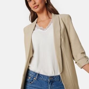 Pieces Pcbosella 3/4 Blazer Light beige Light beige - XXL