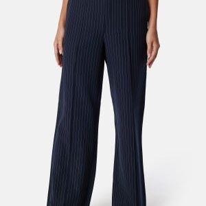 Pieces Pcbozzy Hw Wide Striped Pants Sky Captain Aop:pinestripe S