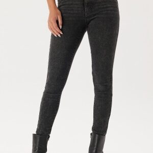 Pieces Pcdana Mw Skinny Jeans Dark Grey Denim S/32