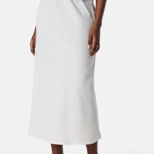 Pieces Pcfranan HW Midi Skirt Bright White S