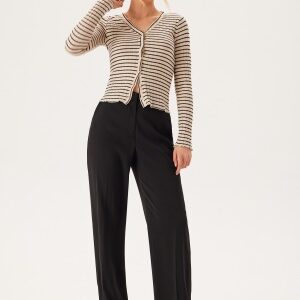 Pieces Pciris Cardigan  Birch Stripes:Black XS