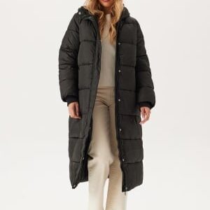 Pieces Pcmaddie Long Puffer Jacket Black S