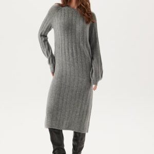 Pieces Pcmaggy Ls Knit Dress Noos Medium Grey Melange S