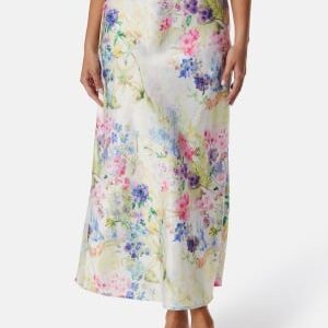 Pieces Pcmari High Waist long skirt Cloud Dancer AOP:FLOWER L