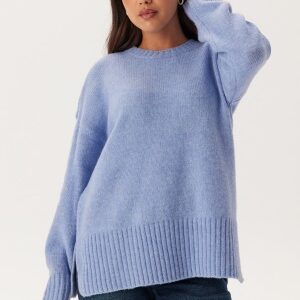 Pieces Pcnancy Ls Loose O-neck Knit Hydrangea XS