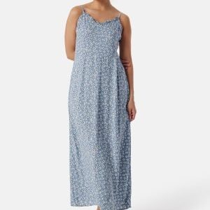 Pieces Pcnya Slip Ankle Dress Faded Denim AOP:Seaside Flower M