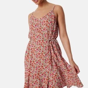 Pieces Pcnya Slip Button Dress Cloud Dancer AOP:FLOWER S