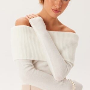 Pieces Pcriko Ls Off Shoulder Knit Cloud Dancer S