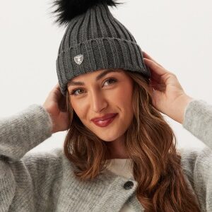 ROCKANDBLUE Pom Pom Hat Grey/Black Onesize