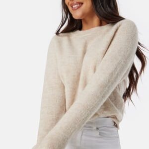 SELECTED FEMME Slflulu LS Knit O-Neck Beige XS