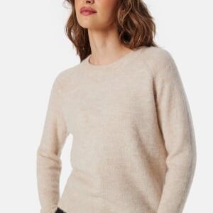 SELECTED FEMME Slflulu LS Knit O-Neck Birch Detail:MELANGE S