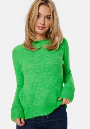 SELECTED FEMME Slflulu LS Knit O-Neck Green melange XXXL