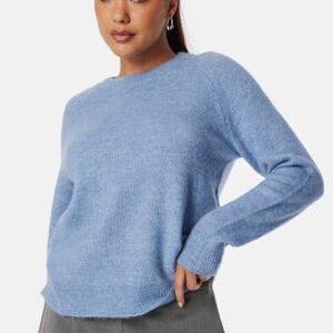 SELECTED FEMME Slflulu LS Knit O-Neck Endless Sky Detail:MELANGE M