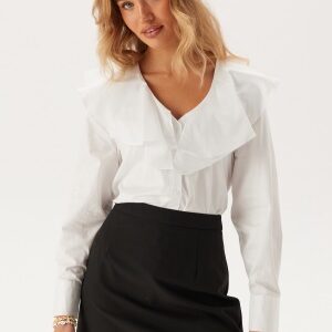 SELECTED FEMME Slfisobel Ls Ruffled Shirt Bright White 34