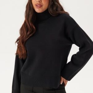 SELECTED FEMME Slfkamma Ls Knit Roll Neck Noo Black L