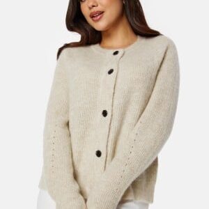 SELECTED FEMME Slflulu LS knit short cardigan Birch Detail:MELANGE L