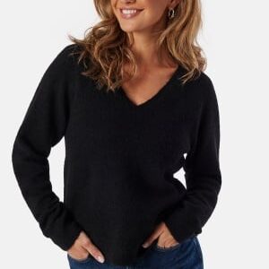 SELECTED FEMME Slflulu New Ls Knit V-neck B Black L