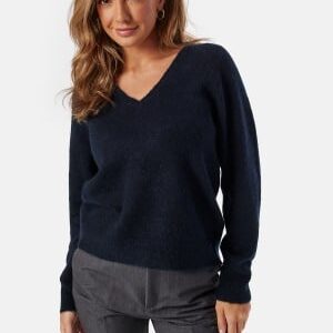 SELECTED FEMME Slflulu New Ls Knit V-neck B Dark Sapphire Deatil:melange S