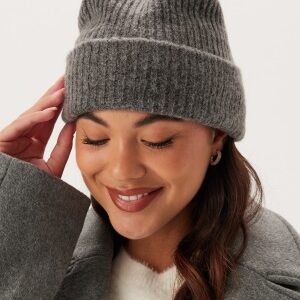 SELECTED FEMME Slfmaline Knit Beanie Medium Grey Melange Onesize