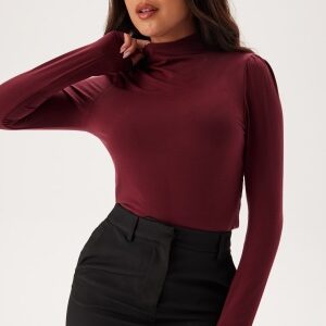 SELECTED FEMME Slfmanja Ls Drapey High Neck T Zinfandel XS