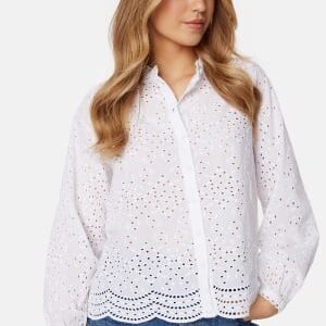 SELECTED FEMME Slftatiana L/S Embr Shirt Bright White 40