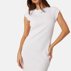 TOMMY JEANS Bodycon Smock Dress YBR White XS