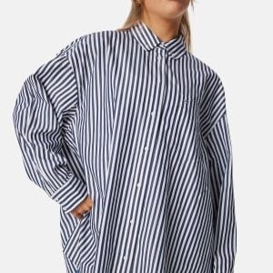 TOMMY JEANS Tjw Ovs Pinstripe Shirt C1g Dark Night Navy / STRIPEST S