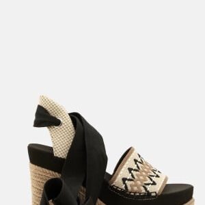 UGG Abbot Ankle Wrap Wedge Black 40